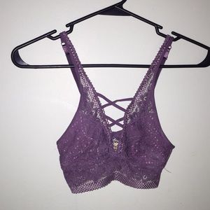 Purple laced bra